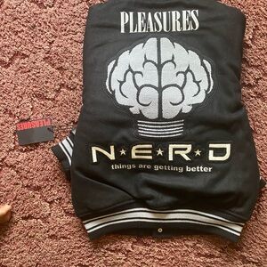 PLEASURES x N.E.R.D. Collaboration Varsity Letterman Jacket